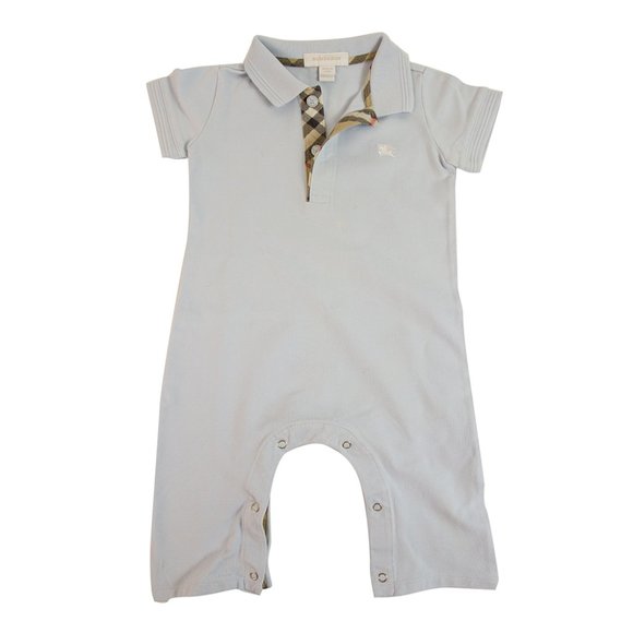 Burberry light blue polo overall